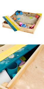 Sandpit;Junior;Children;Kids;Sand;Water;Play;Outdoor;Wooden;Toy