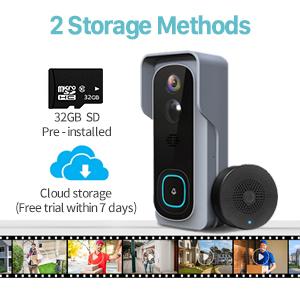 video doorbell camera wireless with chime