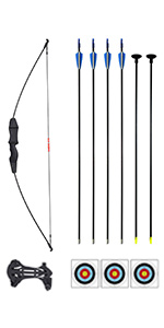 outdoor adult youth recurve bow and arrow set