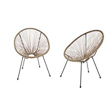 Egg string chairs - Acapulco Natural - PVC string chairs, plastic strings, indoor or outdoor