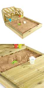 Sandpit;Junior;Children;Kids;Sand;Water;Play;Outdoor;Wooden;Toy