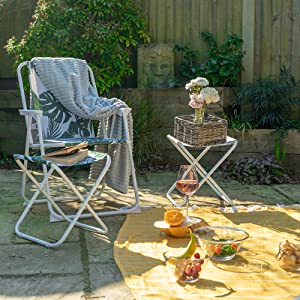 Harbour Housewares Folding Beach Lounger - Banana Leaf