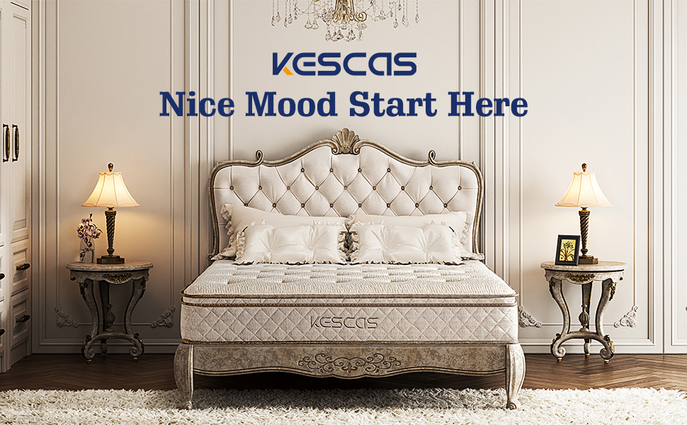 KESCAS superior single double king size mattresses hybrid pocket sprung mattress