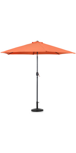 Burnt Orange 2.7m Steel Garden Parasol