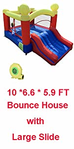 10 * 6.6 * 5.9 FT Jumper House with Large slide