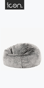 Faux Fur bean bag chair for adults filled beanbags for living room or bedroom