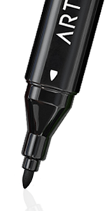 Fabric Markers with Permanent Dual Tips Black Pack of 6