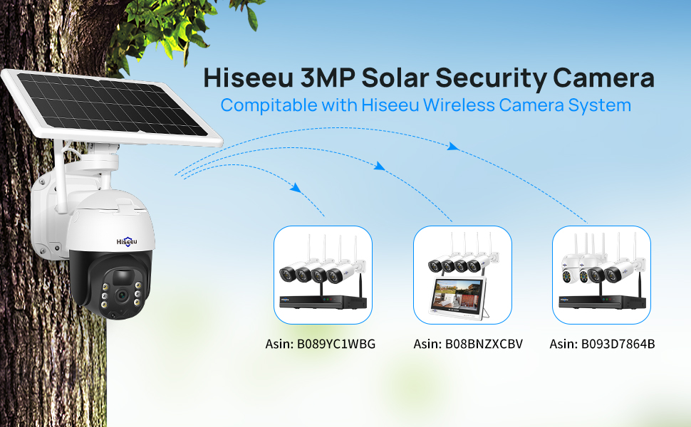 Hiseeu Solar powered PTZ Security camera
