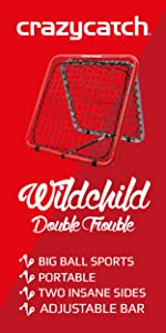 Crazycatch wildchild double trouble rebound net rebounder football netball rugby goalkeepers