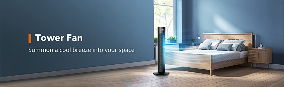 space-saving tower fan