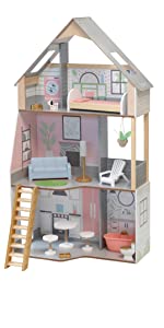 KidKraft Alina Dollhouse, Wooden Dollhouse, Wooden Dolls house