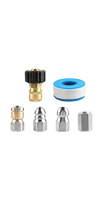 High Pressure Washer Sewer Jetter Nozzle