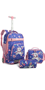 Kids Rolling Backpack Set