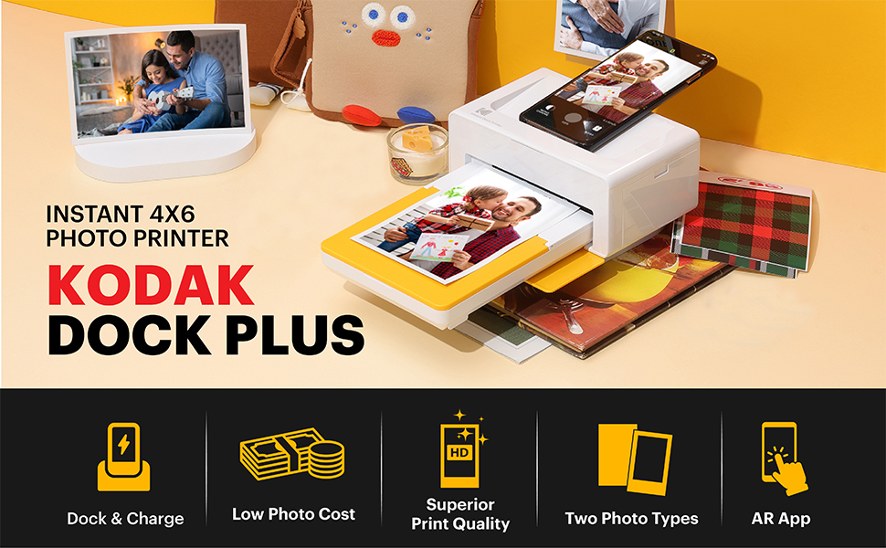 kodak dock plus instant photo printer