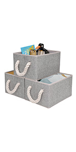 Storage Boxes for Closet, Set of 3