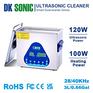 DK SONIC Sonic Cleaner with Digital Timer Basket for Jewelry,Ring,Eyeglasses,Denture,Watchband,Coins