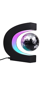 JOWHOL Magnetic Floating Globe with LED Light(black)
