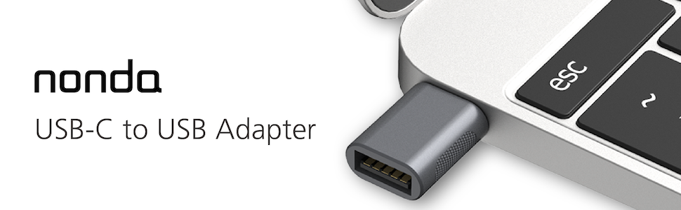nonda usb to usb c adapter 2 pack grey