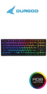 Durgod K320 taurus rgb mechanical gaming keybaord abs shie thru macros zeus engine typist