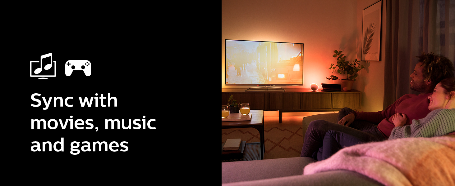 hue sync lights with movies music and games
