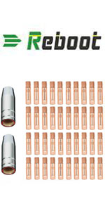 Reboot 40 PCS Plasma Cutting Torch PT31 Consumables Kits Copper Extended Contact Tips Electrode