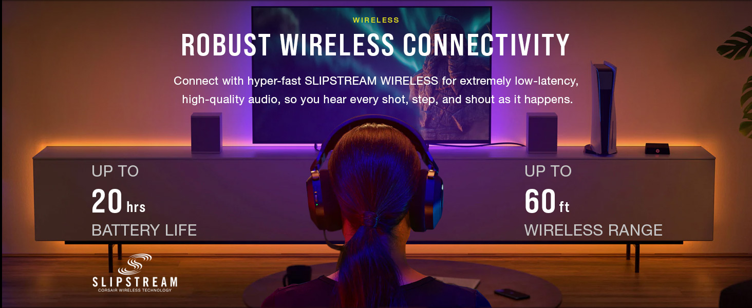 SLIPSTREAM WIRELESS, wireless headset, wireless gaming headset