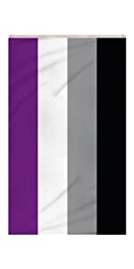 Asexual flag displayed vertically.