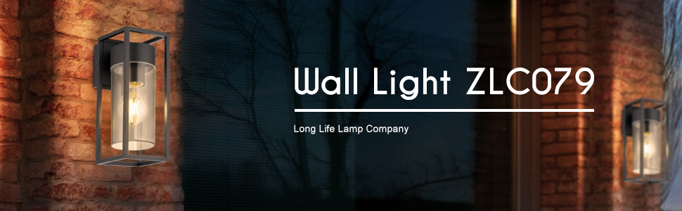 ZlC079 outdoor wall light elegant design classic stylish wall light clear diffuser ip rated