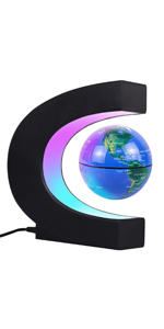 JOWHOL Magnetic Floating Globe with LED Light(blue)