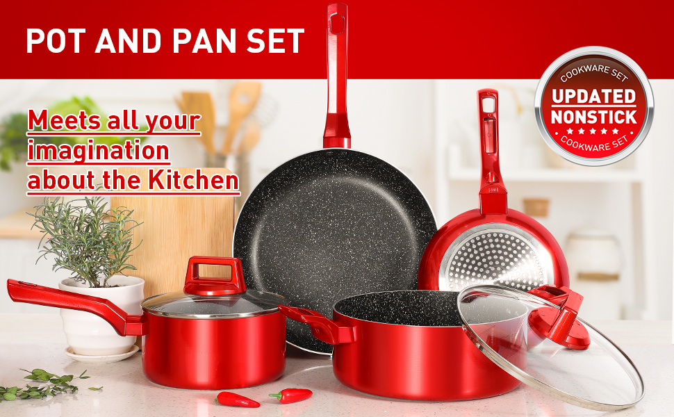pot and pan set cookware set nonstick