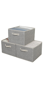 Toys Storage Boxes for Wardrobe, Set of 3