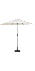 Ivory Cream 2.7m Steel Garden Parasol
