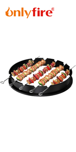 Onlyfire Rotisserie ring with skewer set