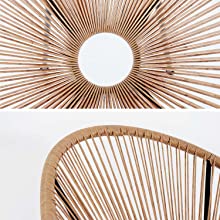 Egg string chairs - Acapulco Natural - PVC string chairs, plastic strings, indoor or outdoor