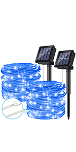 solar string lights-blue