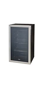 Kuhla 93L Glass Door Cooler - Stainless Steel