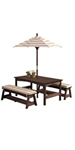 KidKraft Outdoor Table and Bench set for kids