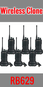 Retevis rb629 walkie talkie with wireless clone