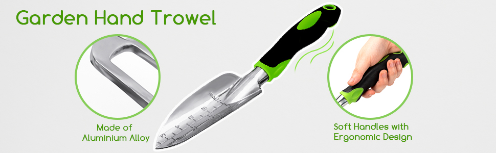 Garden Tools Set,Hand Planting Kit with Trowel Transplanted Cultivator Weeder and Weeding Fork