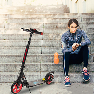 Tenboom Scooter Adults with Dual Suspension, Large Wheels Folding ...