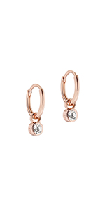rose gold huggie earrings