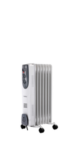VonHaus Oil Filled Radiator – 1500W/1.5KW – 7 Fin Portable Electric Heater – 3 Power Settings