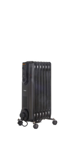 VonHaus Oil Filled Radiator 1500W/1.5KW 7 Fin Electric Heater Adjustable TemperatureThermostat