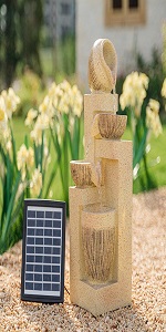 Bowl-shaped Solar Water Feature Fountain