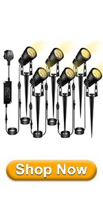 garden spotlights mains powered