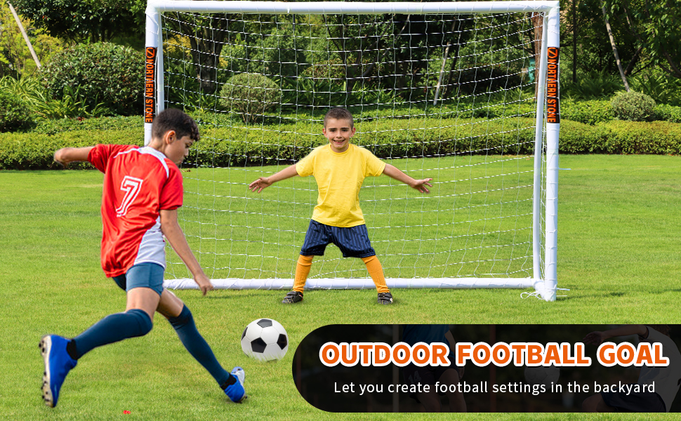 football goal soccer goals kids garden goal post posts net pvc training equipment goalkeeper 8x6ft