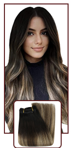 clip in hair balayage