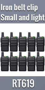 Retevis RT619 Walkie Talkie with Iron Belt Clip