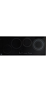 NJ CH-90 Electric Ceramic Hob 4 Cooking zones Built-in 90cm Glass Touch Control Scraper