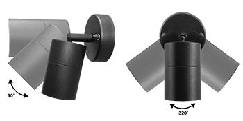 adjustable single black wall light ZLC042B